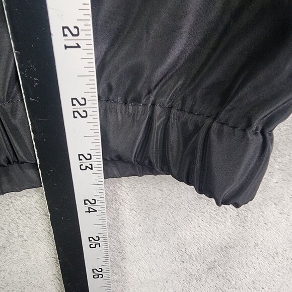 Womens Black Rue21 "Queen" Mesh Panel Hooded Jacket Full Zip Long Sleeve Size S - Picture 7 of 8